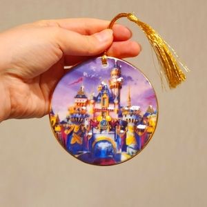 Disneyland Christmas Ornament 50th Anniversary Castle 2005 Ceramic
